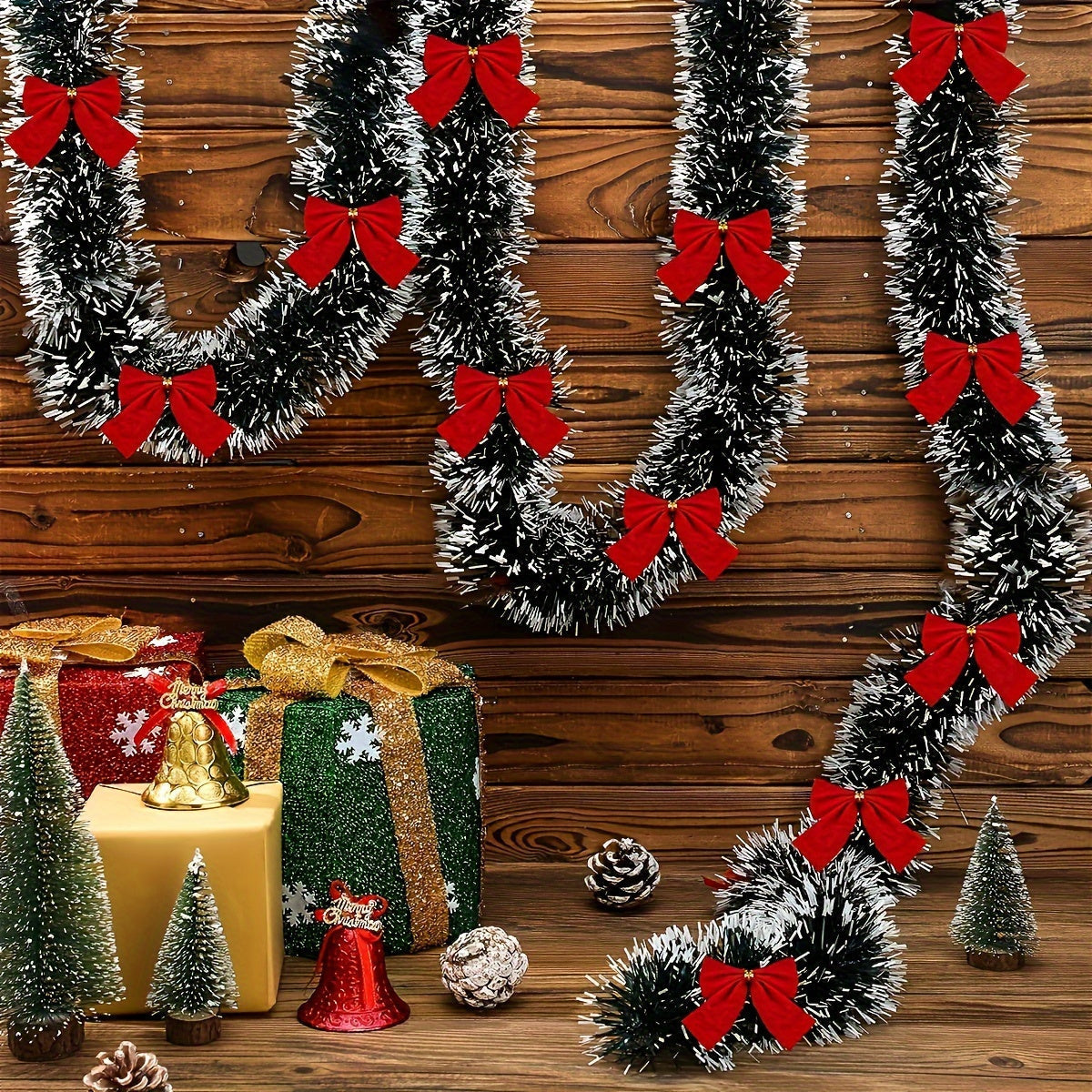 TwinkleTinsel – 2er Set LED-Weihnachtslichterketten mit Batteriebeleuchtung 5