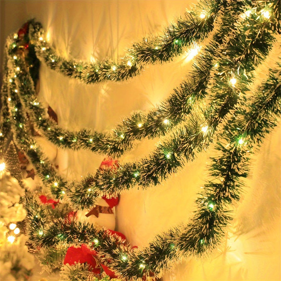 TwinkleTinsel – 2er Set LED-Weihnachtslichterketten mit Batteriebeleuchtung 7