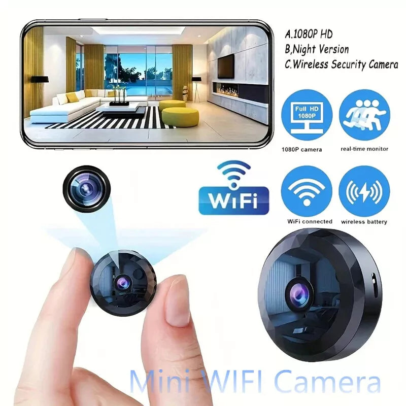 Überwachungskamera WLAN mit Live Übertragung auf Handy – 1080P HD Mini Kamera für Diskrete Überwachung Zuhause und Büro 0