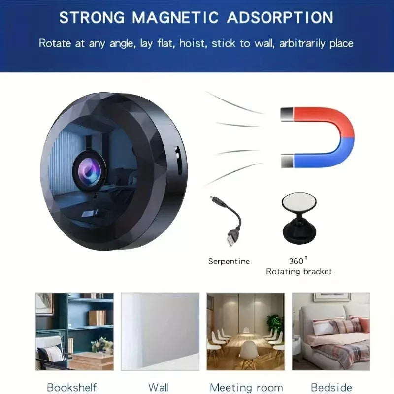 Überwachungskamera WLAN mit Live Übertragung auf Handy – 1080P HD Mini Kamera für Diskrete Überwachung Zuhause und Büro 3