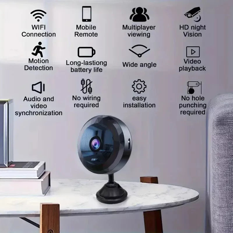Überwachungskamera WLAN mit Live Übertragung auf Handy – 1080P HD Mini Kamera für Diskrete Überwachung Zuhause und Büro 4