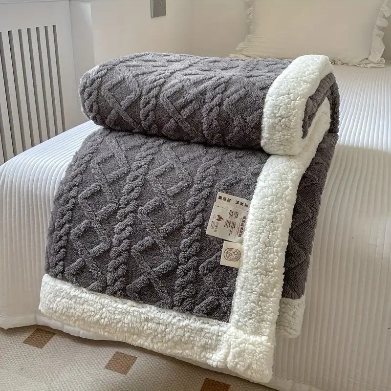 Ultra-Kuschelige Fluffy Decke aus Sherpa-Fleece – Weich und Warm für Alle Jahreszeiten, Ideal als Bettdecke oder Wolldecke 0