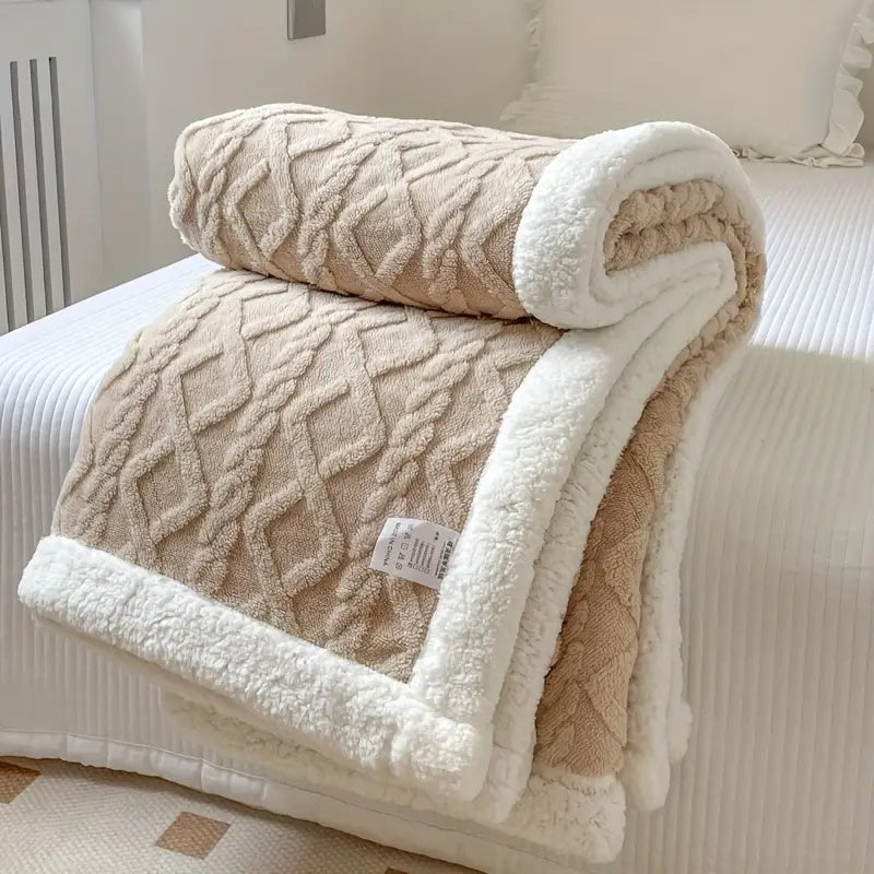 Ultra-Kuschelige Fluffy Decke aus Sherpa-Fleece – Weich und Warm für Alle Jahreszeiten, Ideal als Bettdecke oder Wolldecke 5