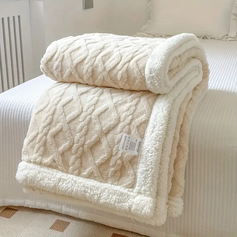 Ultra-Kuschelige Fluffy Decke aus Sherpa-Fleece – Weich und Warm für Alle Jahreszeiten, Ideal als Bettdecke oder Wolldecke 6