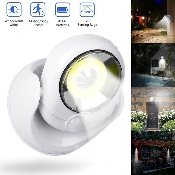 Ultrahelle LED-Außenleuchte mit Bewegungsmelder – Wasserdichte, kabellose 450-Lumen-LED-Lampe für Sicherheit und Sichtbarkeit 1