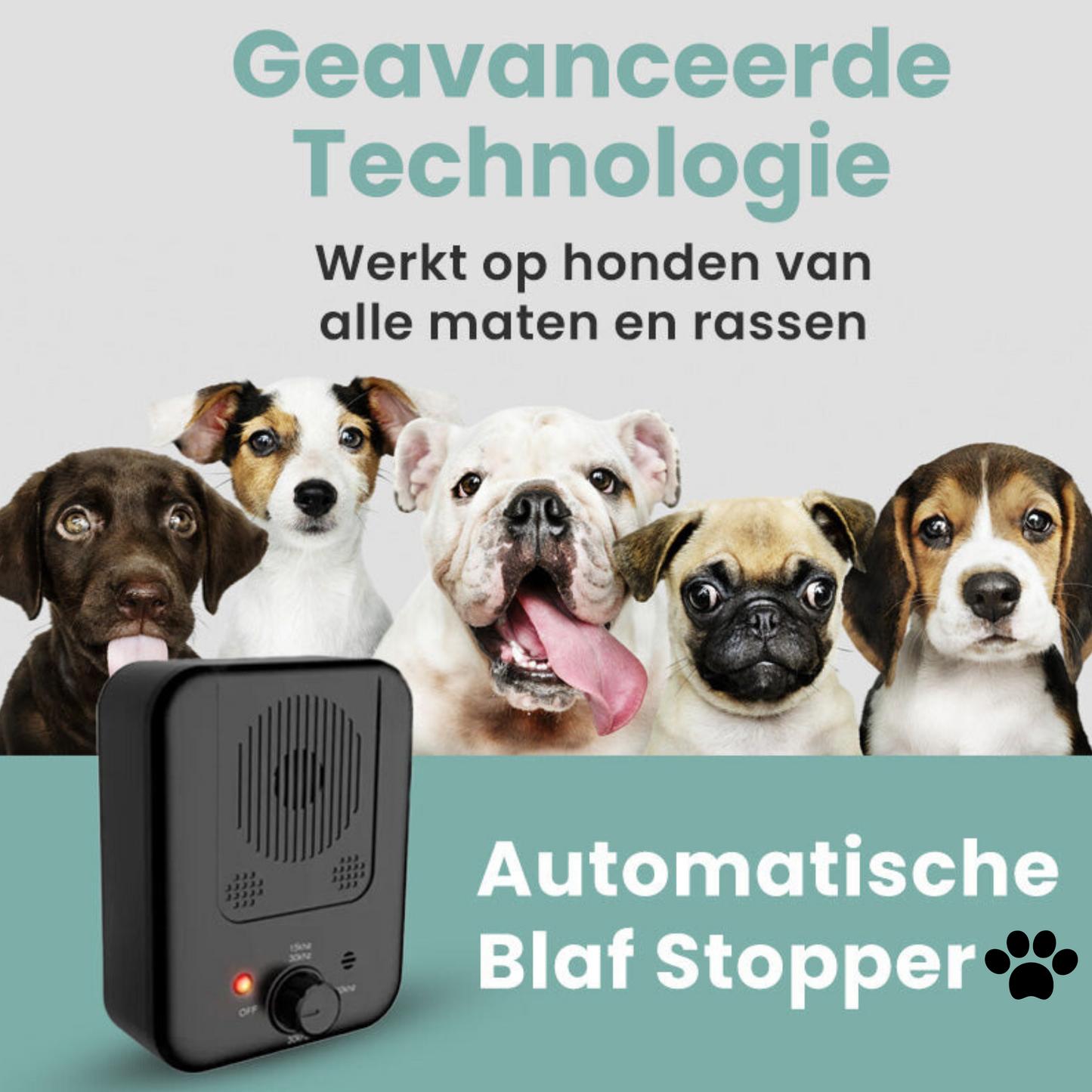 Ultraschall-Anti-Hundebell-Gerät – Einstellbare Intensität, wasserdicht, 15 Meter Reichweite zur Verhinderung von Hundebellen 3