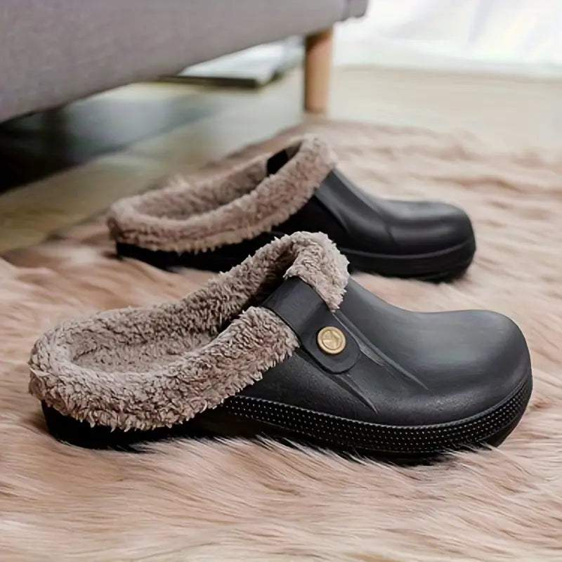Unisex Clogs Fleecegefüttert Komfortabel Rutschfeste Sohle 1