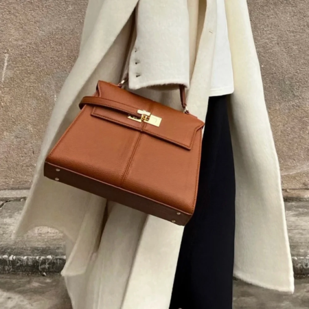 Mala de ombro de alta qualidade para senhora – Bolsa transversal elegante com grande capacidade em bordô para o dia a dia e sair