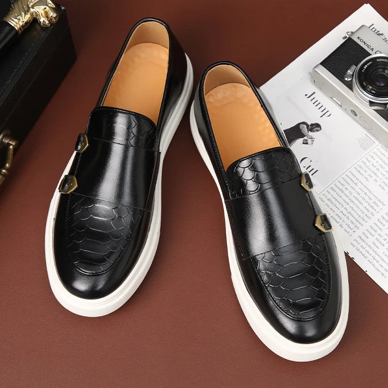 Herren Schuhe Klassische Lederschuhe Schwarz Größe 42 Leder-5