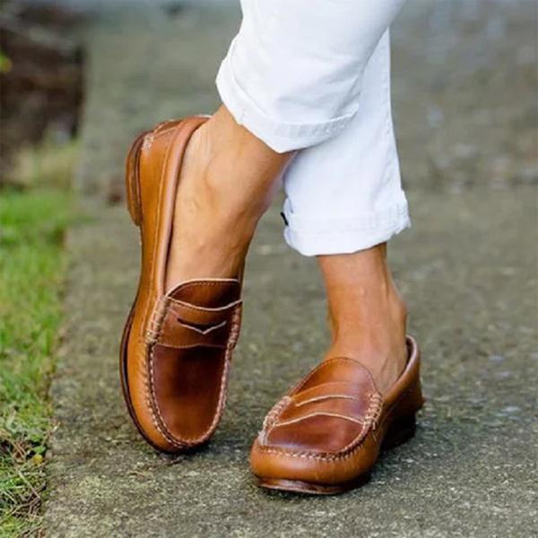 Variant image for Herren Slipper Schwarz Größe 42 Leder - Klassische Loafer Mokassins Schlupfschuhe-1