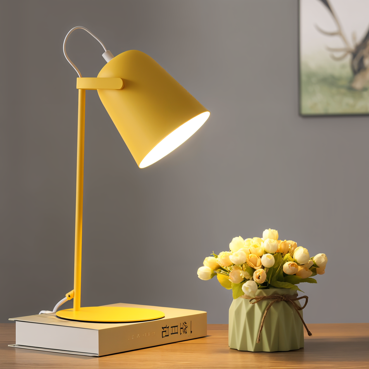 Verstellbare Tischlampe Macaron Stil LED Für Kinderzimmer Eisen 15x35 cm 8