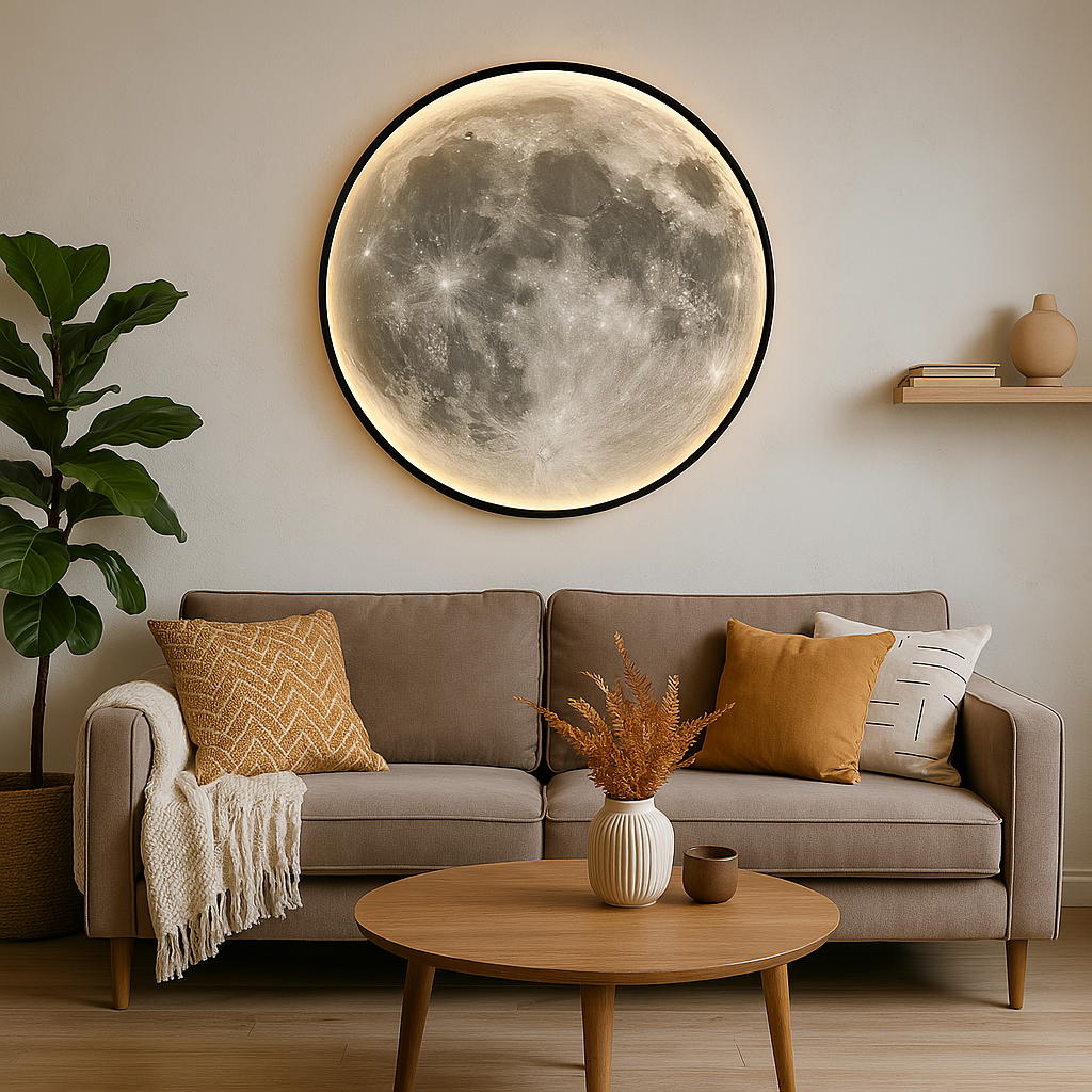 Wallure | Leuchtende Mond-Wandlampe für ein modernes Wohnen 0