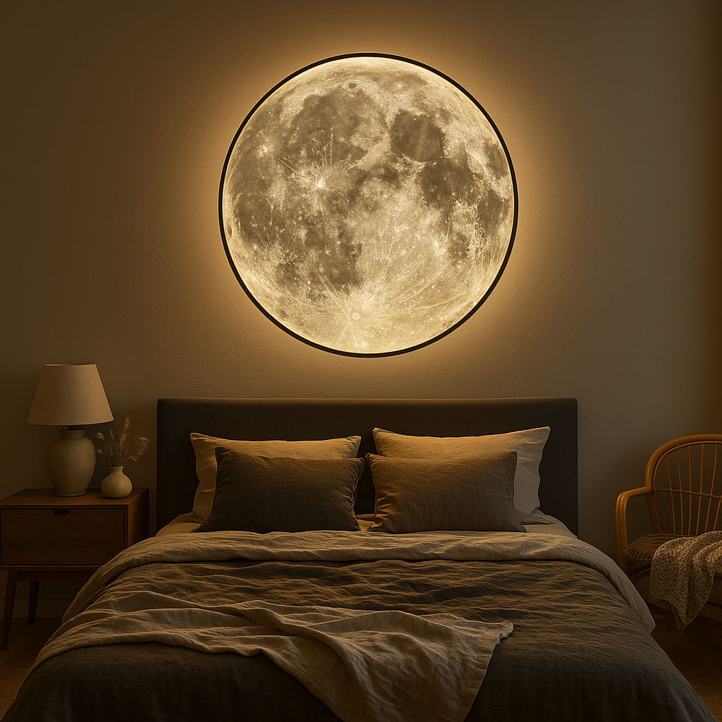 Wallure | Leuchtende Mond-Wandlampe für ein modernes Wohnen 2