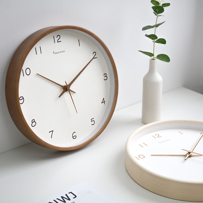 Wanduhr aus Massivholz – Zeitloses Modernes Design mit Klarer Anzeige, 30 cm Küchenuhr für Elegante Wohnräume 2