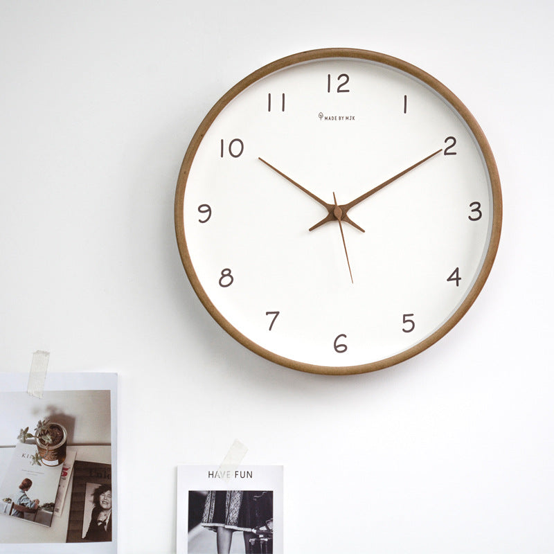 Wanduhr aus Massivholz – Zeitloses Modernes Design mit Klarer Anzeige, 30 cm Küchenuhr für Elegante Wohnräume 5