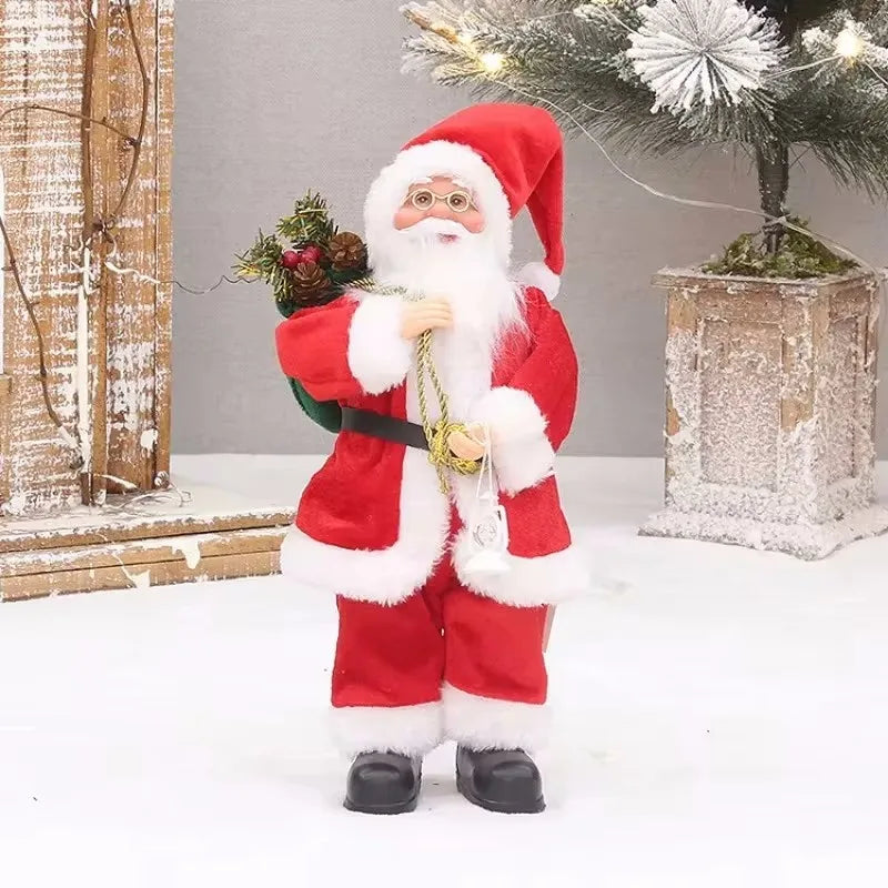 Weihnachtsmann Dekoration Mit Geschenktasche 32 cm Hochwertiger Stoff Weihnachtsdekoration 6
