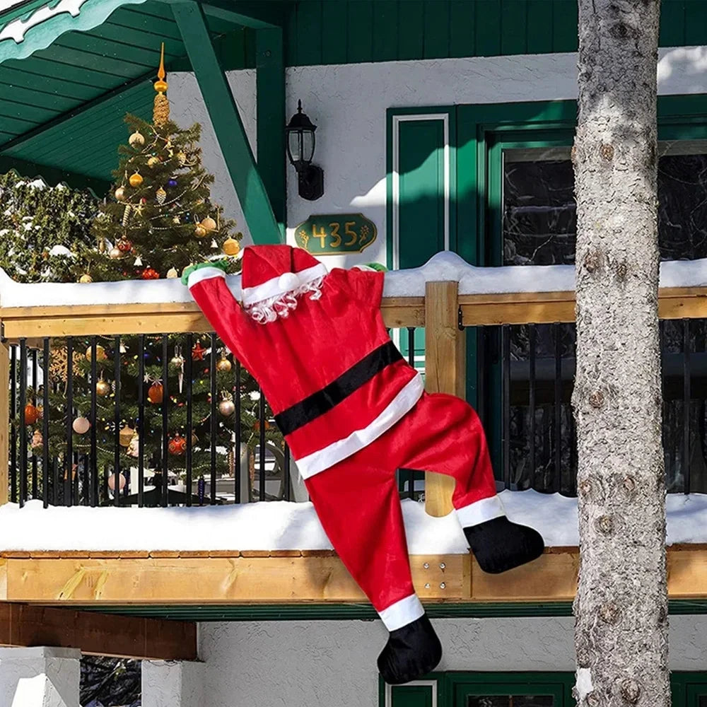 Weihnachtsmann Hängedekoration Plüsch 50 cm Luxus Weihnachtsdeko für Fenster und Balkon 2