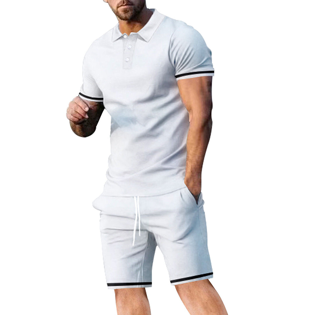 Variant image for Herren Set Blau Größe M Polyester – Modisches Sommer Outfit für Männer-26