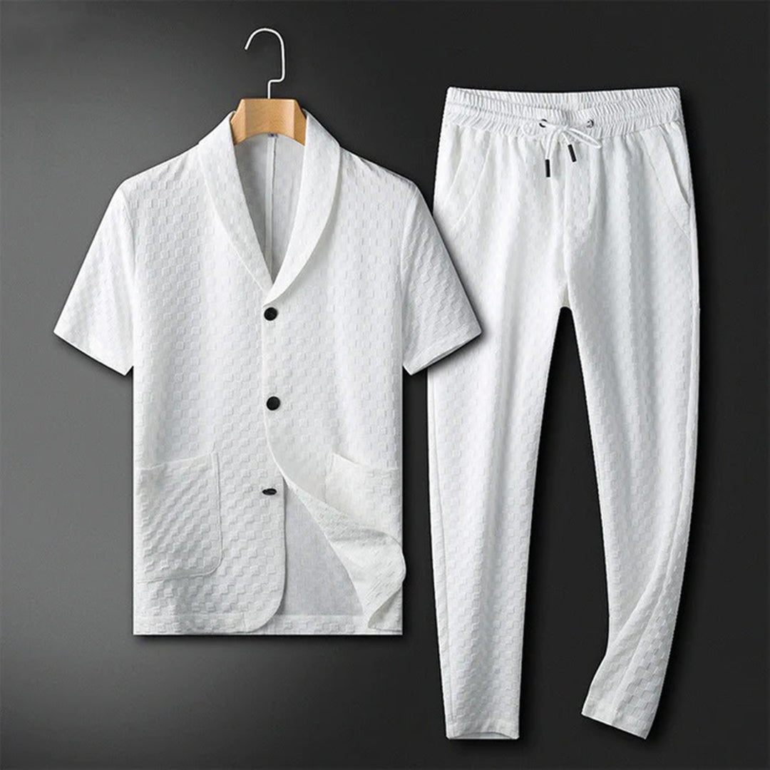 Variant image for Herren Set Blau Größe M Polyester – Elegantes Sommer Outfit für Männer-13