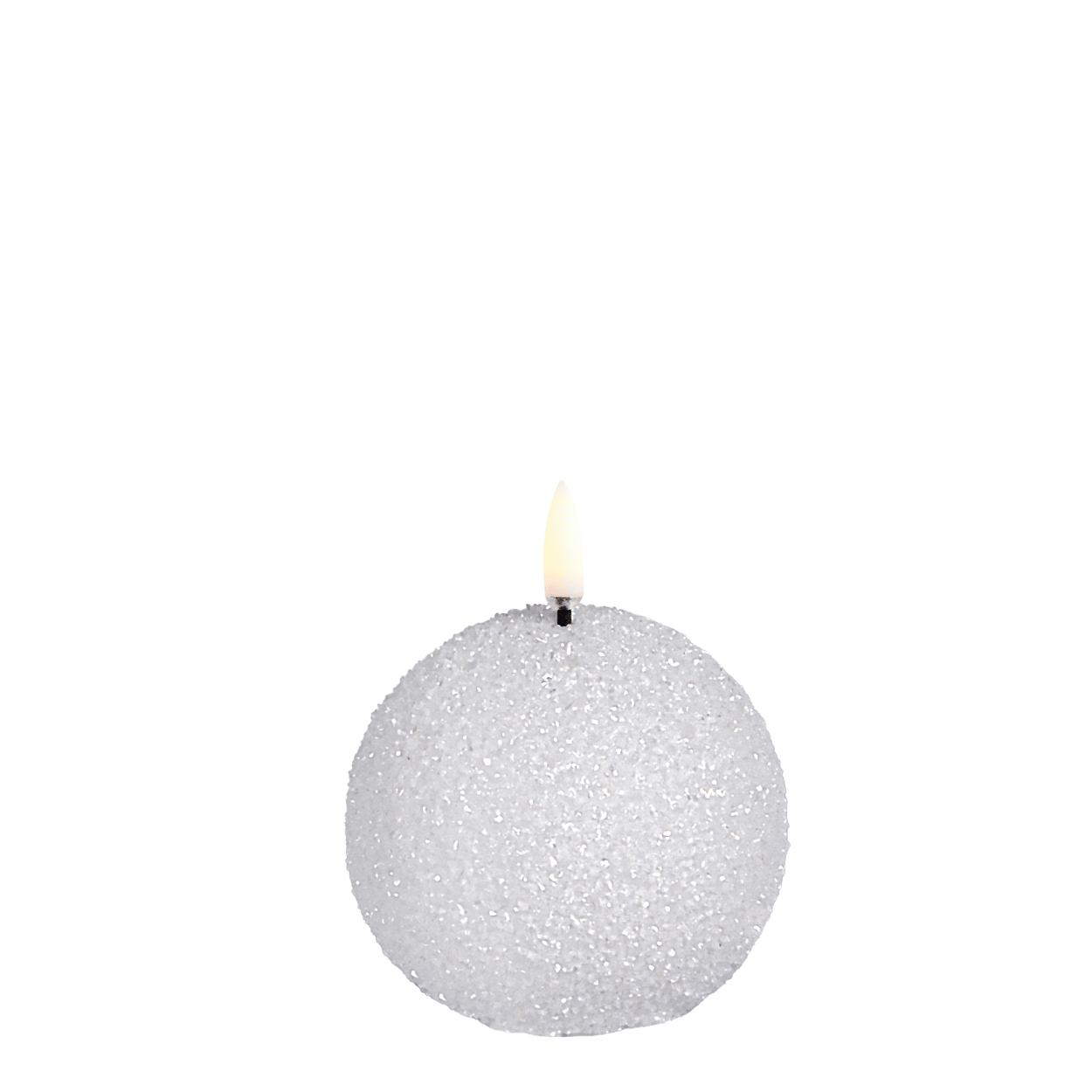 WinterShine – Elegante LED-Kerze im Schneeball-Design 0