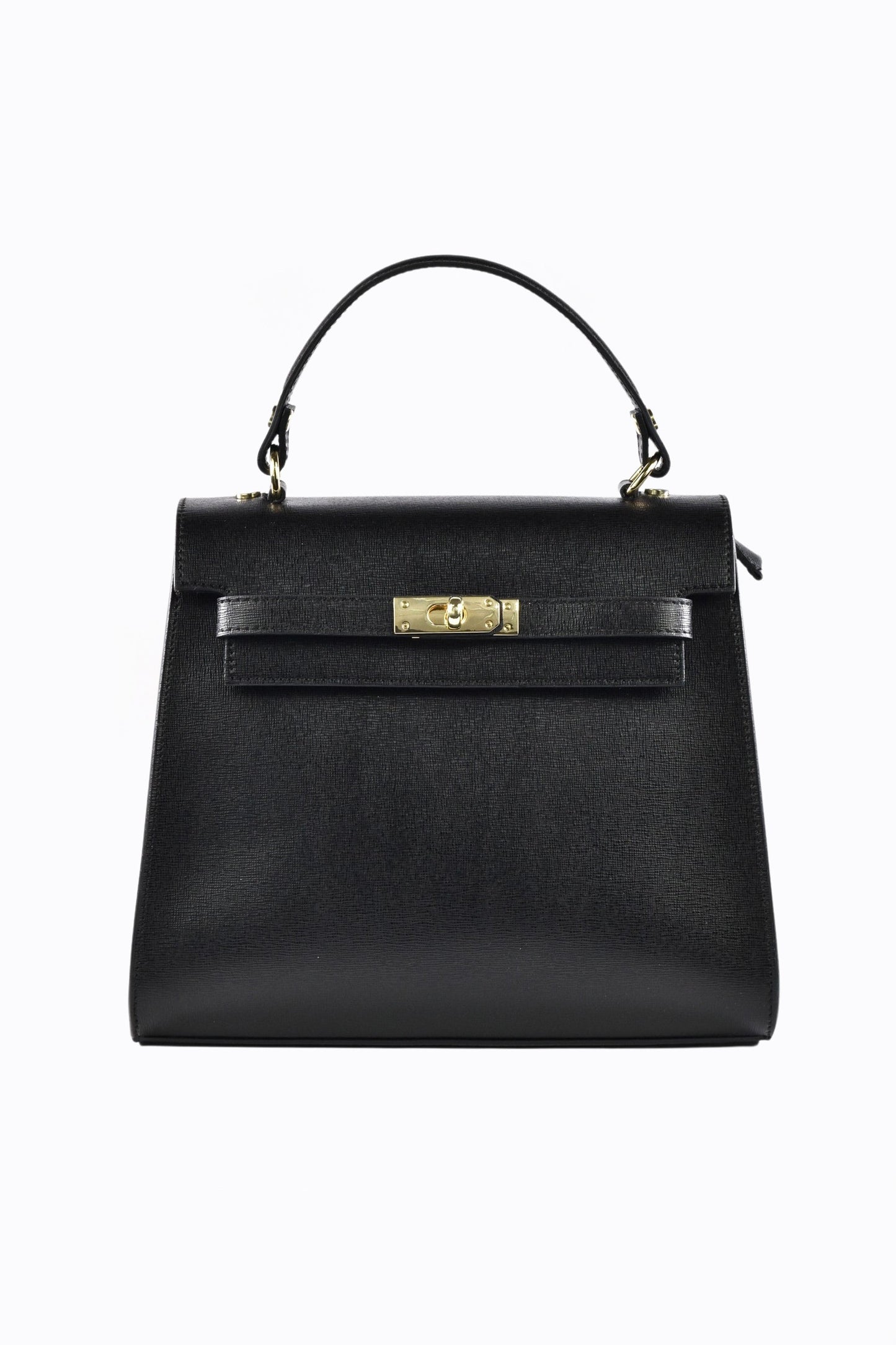 Zaira-Tasche aus echtem schwarzem Saffiano-Leder 0