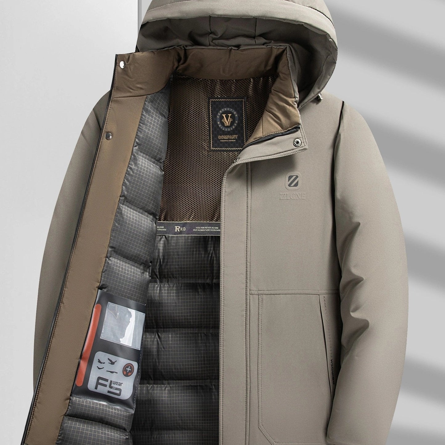 Variant image for Herren Winterjacke Wasserdicht Atmungsaktiv Steppdesign Polyester-3