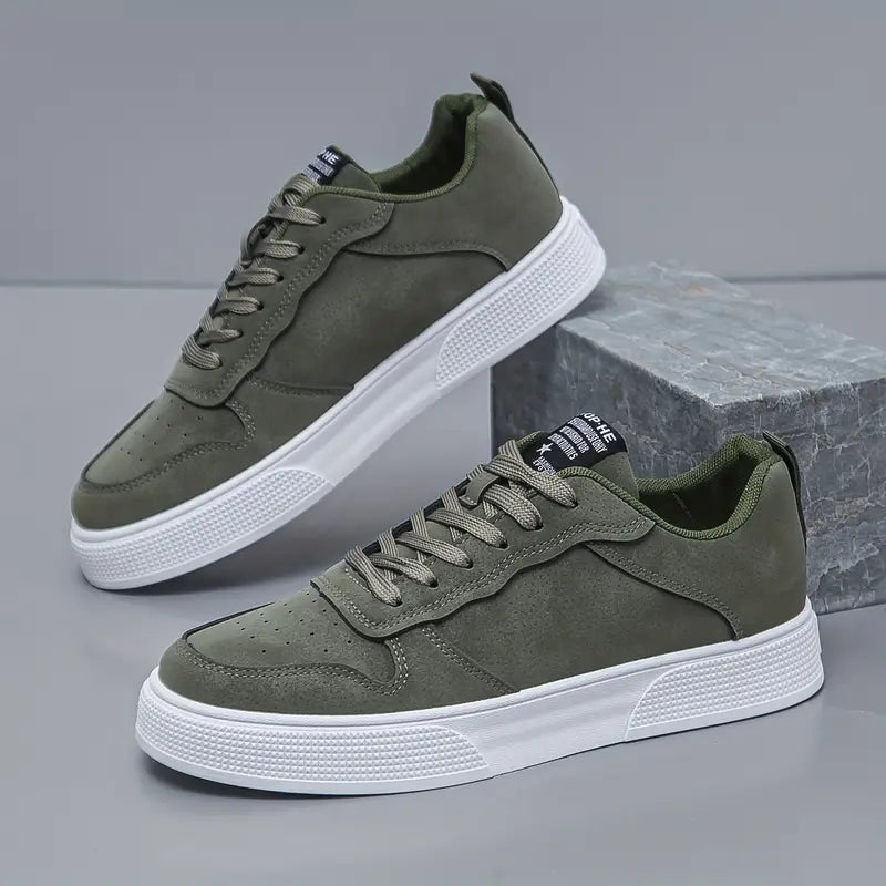 Herren Sneaker Schwarz Größe 42 Leder, Atmungsaktiv und Bequem für Sport und Alltag-3