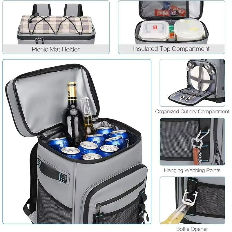 Waterproof lunchbox backpack for picnic and outdoor travel
