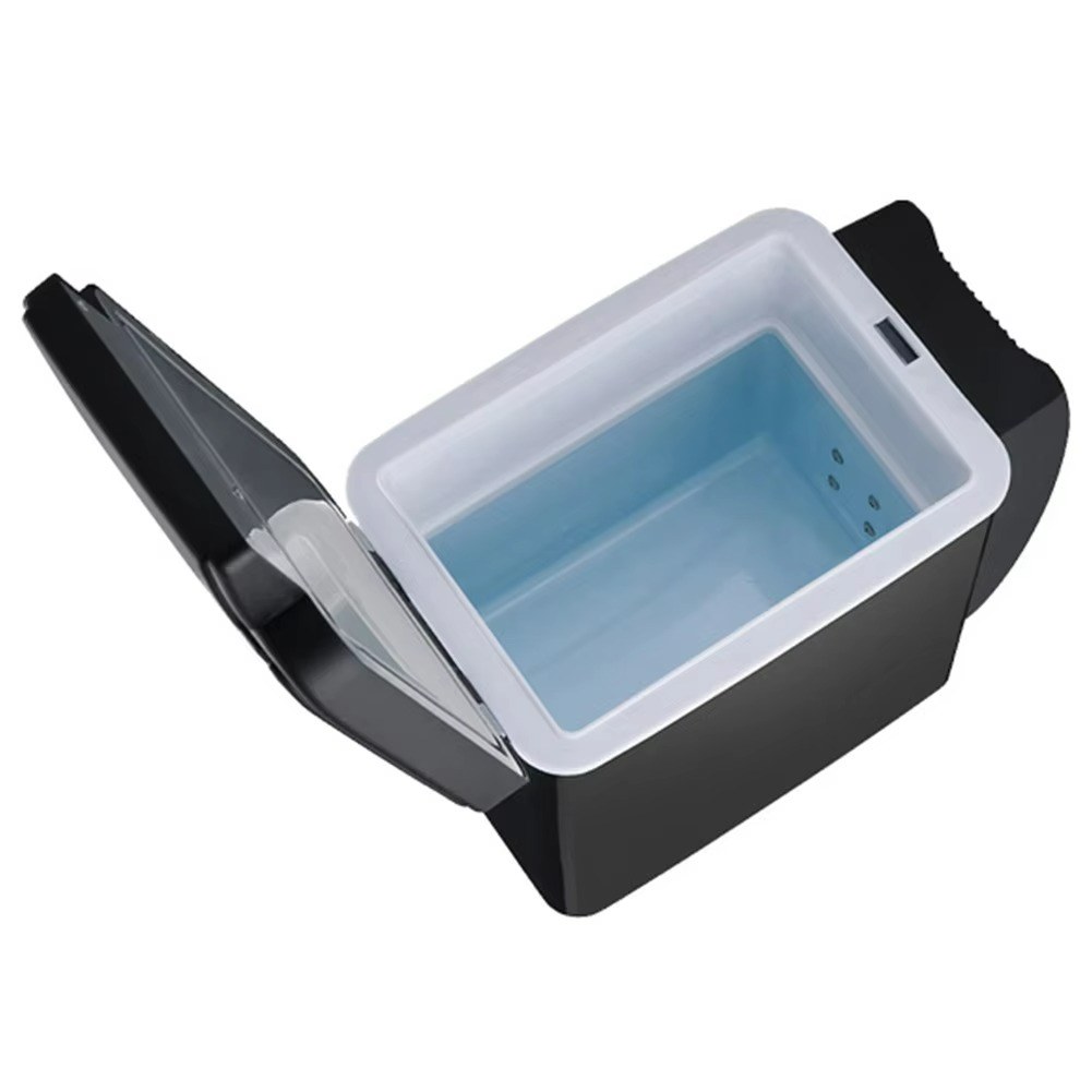 Compact car refrigerator and insulated cooler box for travel