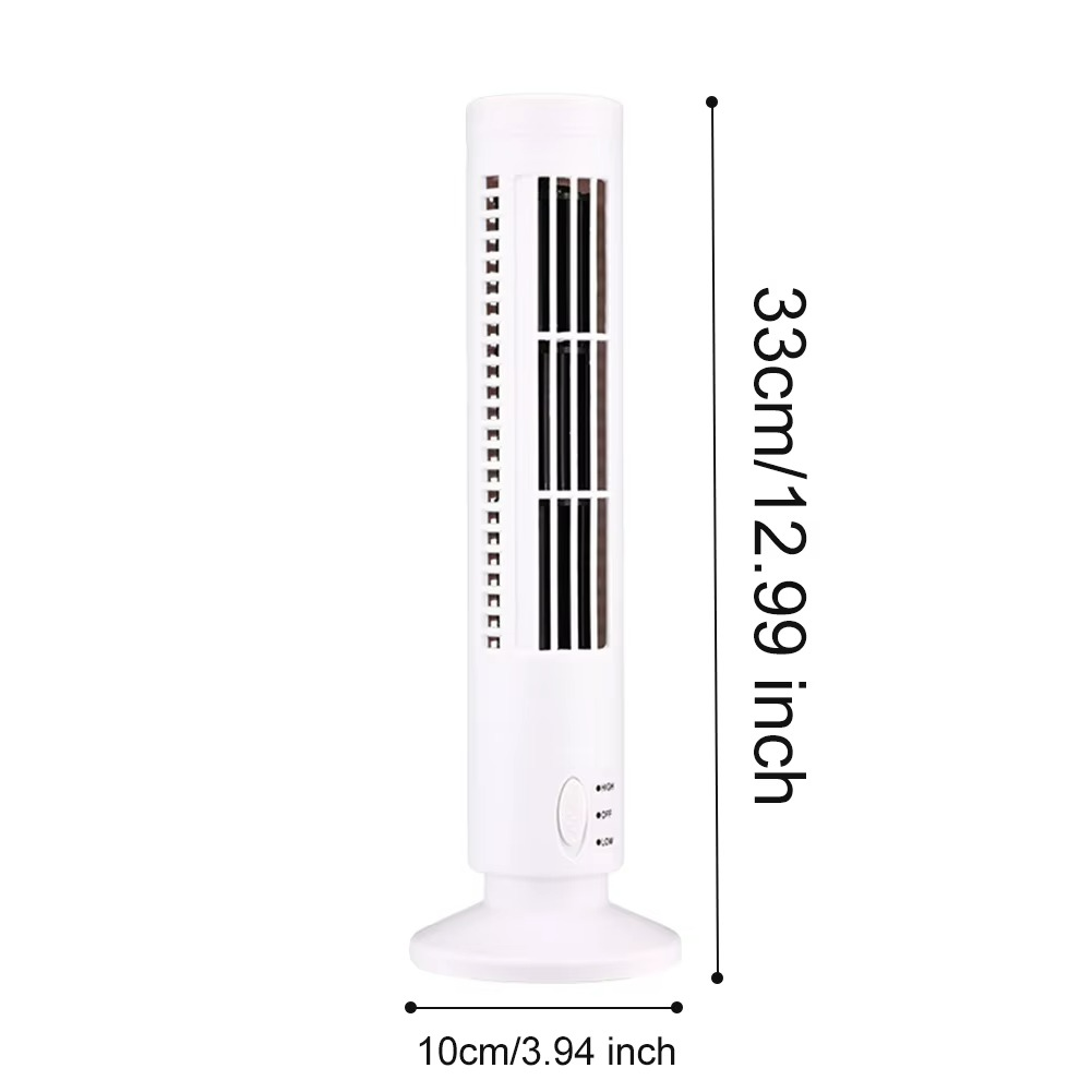 Electric bladeless table fan with tower design