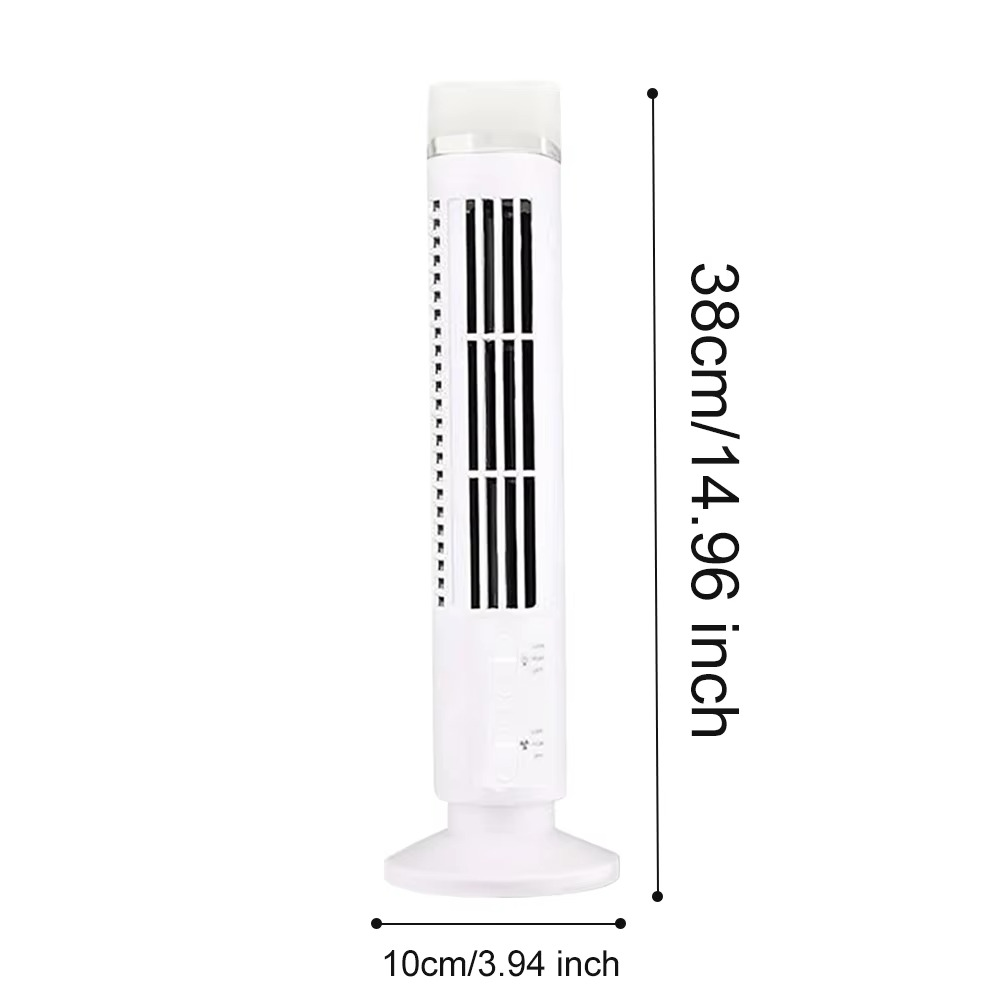Electric bladeless table fan with tower design