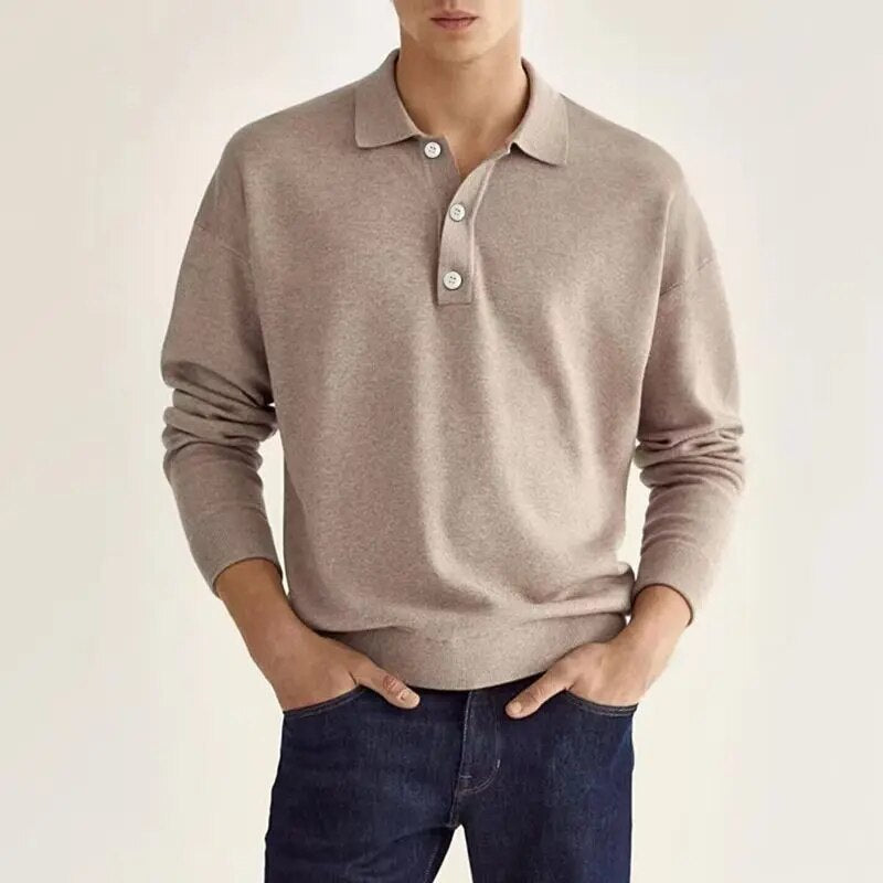 Variant image for Herren Poloshirt Langarm Schwarz Größe M Baumwolle-13