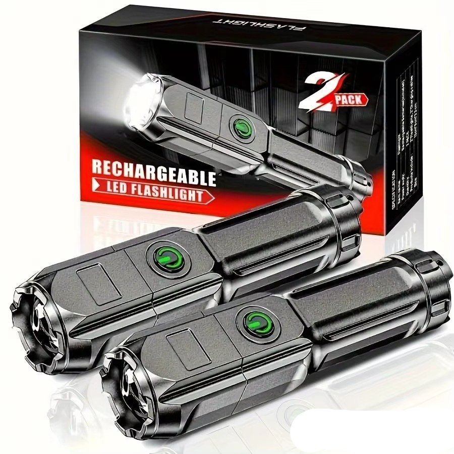 Lanterna LED EDC potente | Gadget de autodefesa com feixe de luz forte e funções práticas