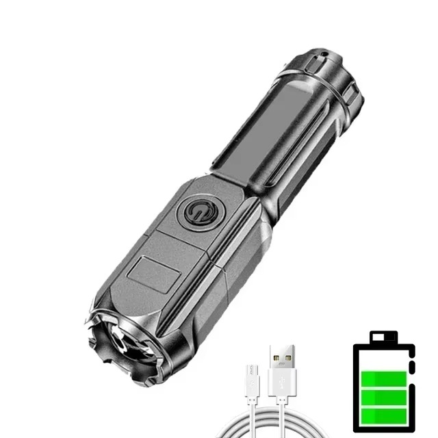 Lanterna LED EDC potente | Gadget de autodefesa com feixe de luz forte e funções práticas