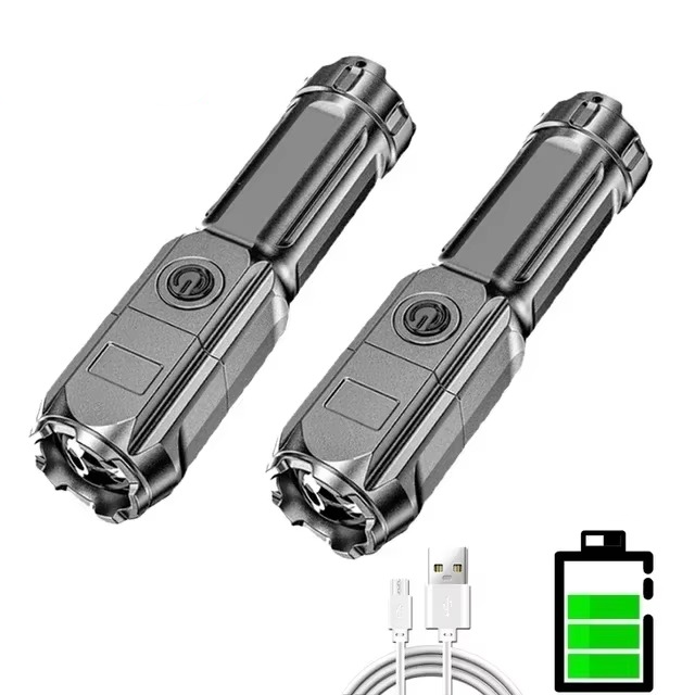 Lanterna LED EDC potente | Gadget de autodefesa com feixe de luz forte e funções práticas