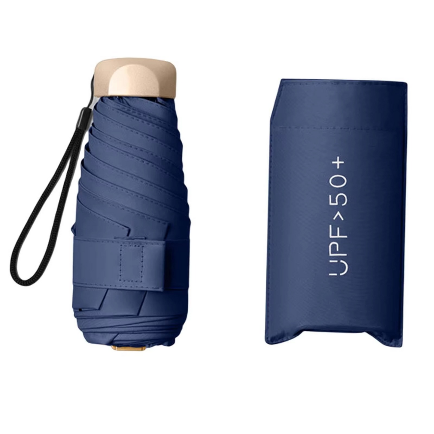 Mini paraguas ultraligero con protección UV y resistencia al viento – Formato compacto 19 cm