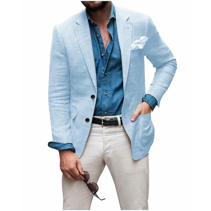Riggs - Men's Casual Linen Blazer Jacket for All-Season Comfort and Style-4