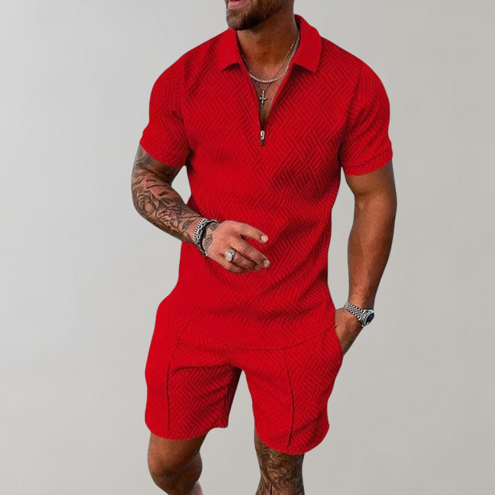 Set estivo Hugo per uomo | Polo alla moda con pantaloncini comodi