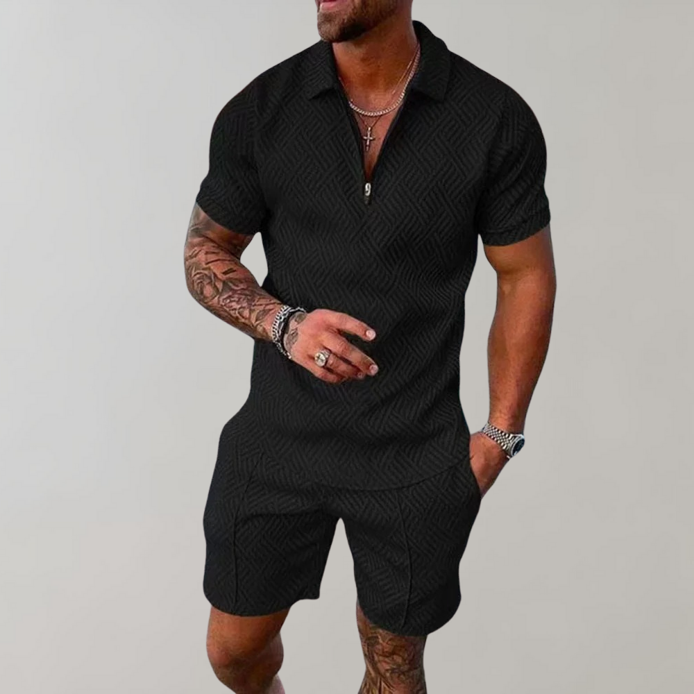 Set estivo Hugo per uomo | Polo alla moda con pantaloncini comodi