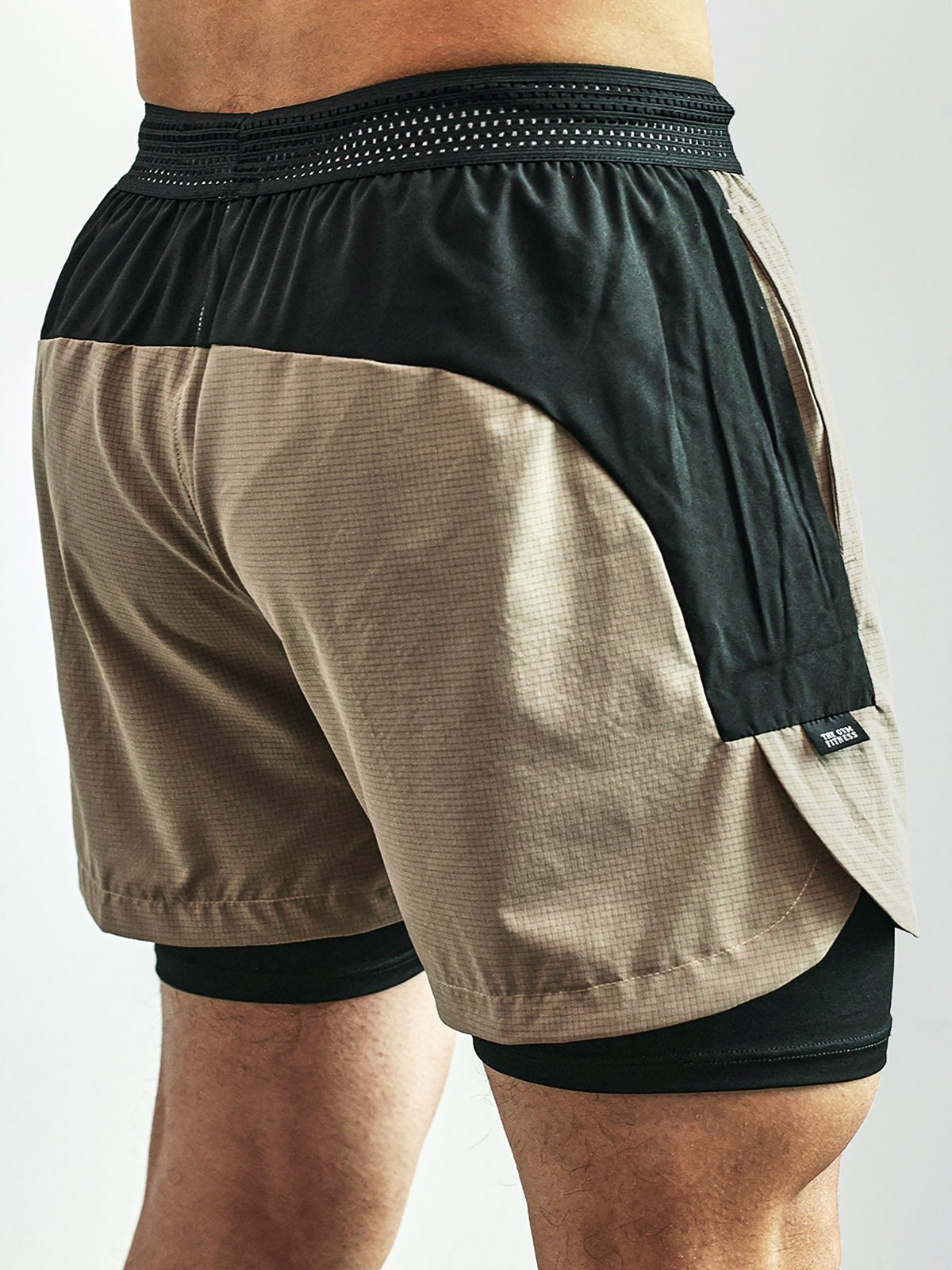 Männer Kurze Sportshorts 2-in-1 Atmungsaktiv Elastischer Bund Leicht-3