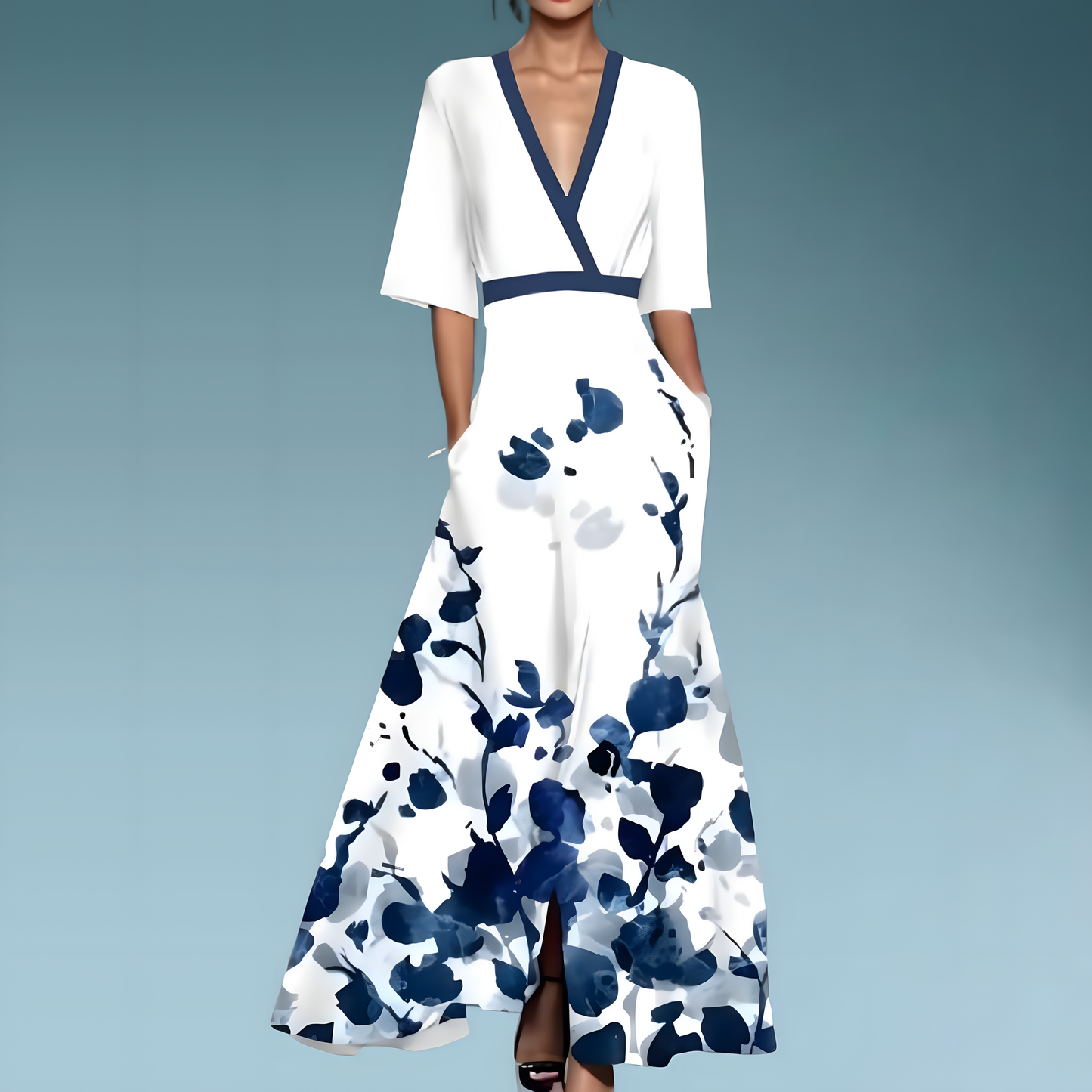 Lena – Elegant Flower Bloom Dress – Stylish, figure-hugging & timeless