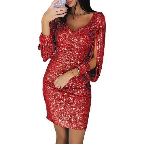 Damen Abendkleid Schwarz Größe M Glitzerstoff für Hochzeit-1