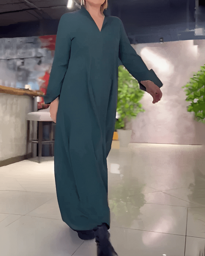 Damen Maxikleid Blau Größe M Leichtes Material-4