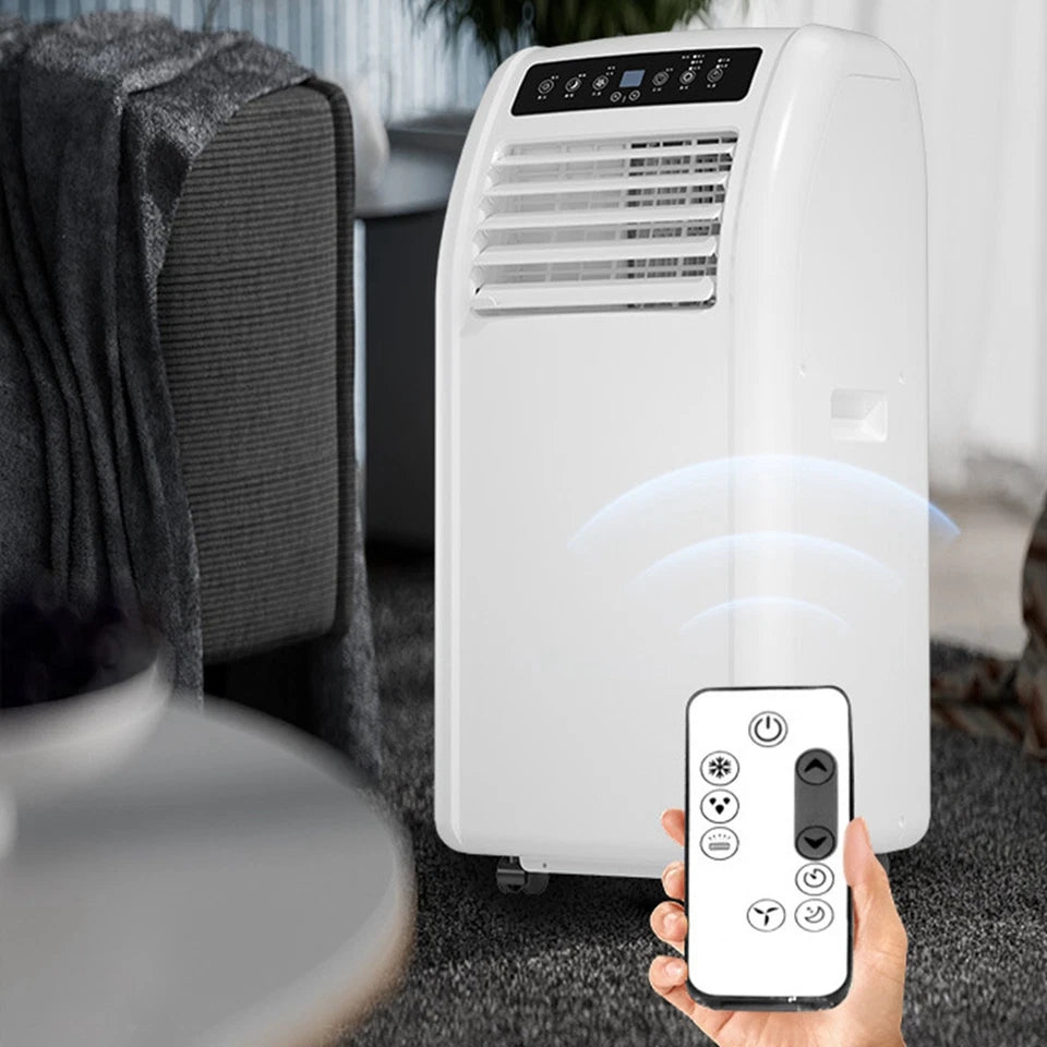 Aire acondicionado móvil con función de deshumidificación – 10000 BTU (ASHRAE) de potencia para habitaciones de hasta 35 m² | Solución inteligente | Para el hogar y el día a día