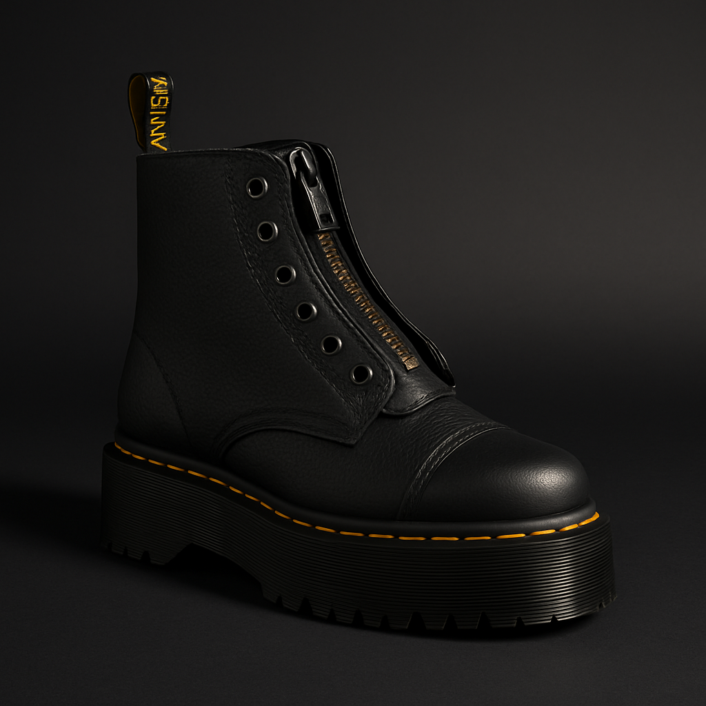 Women's ankle boots black elegant design durable leather