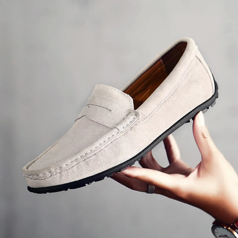 Variant image for Herren Slipper Schwarz Größe 42 Leder | Klassische Loafer Schlupfschuhe für jeden Anlass-21