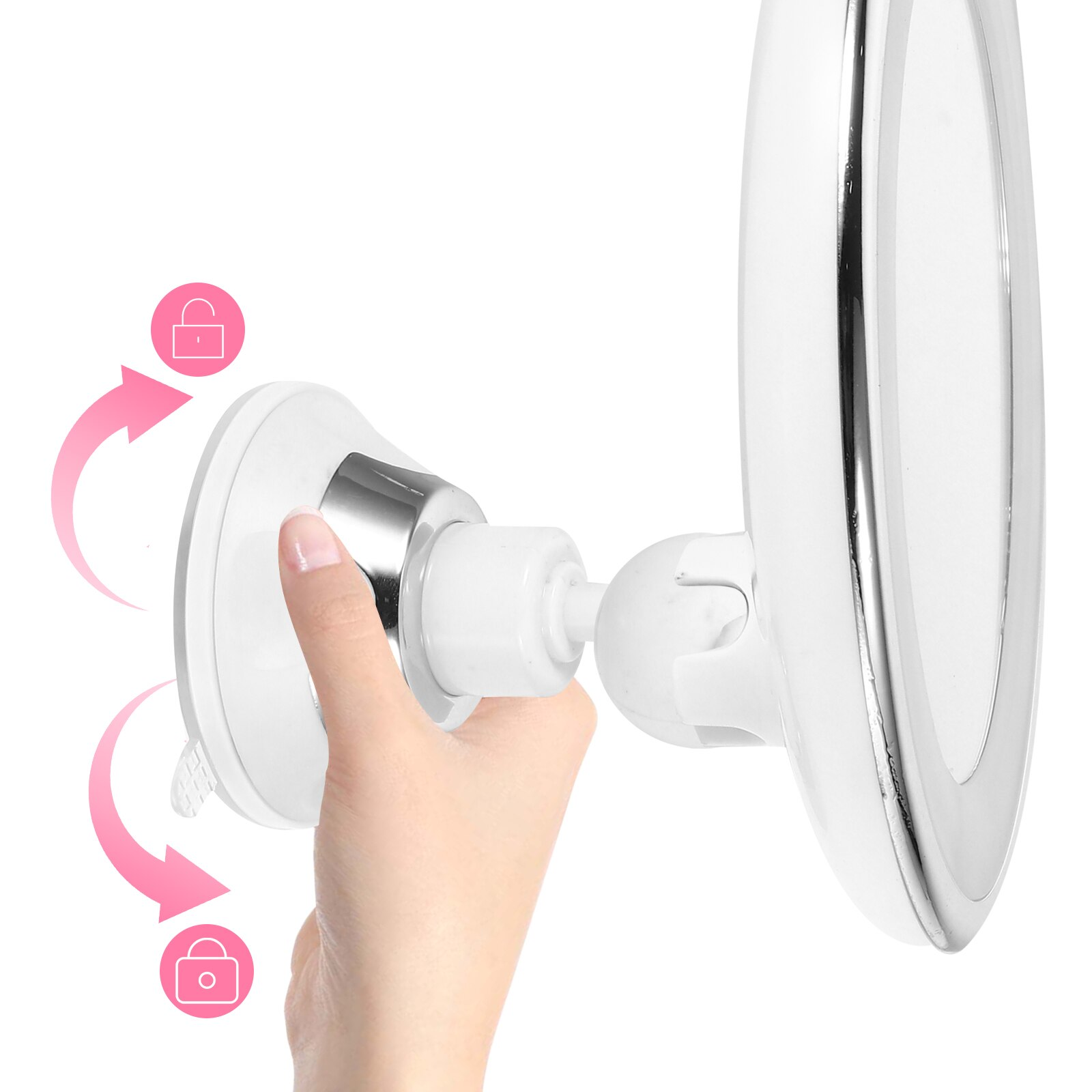 10-fach vergrößernder LED-Kosmetikspiegel, 360° drehbar, mit Beleuchtung 4