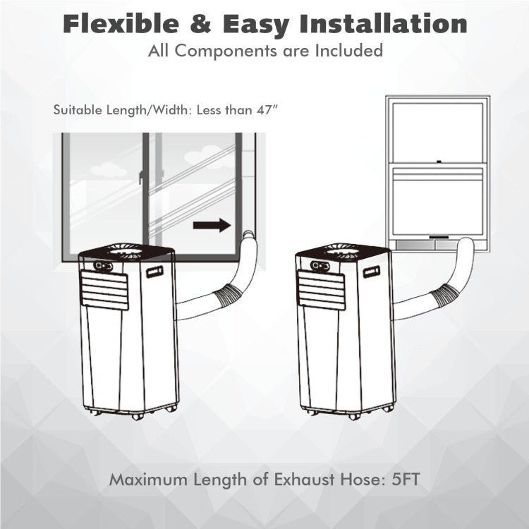 10000 BTU(Ashrae) 3-in-1 Portable Air Conditioner with Remote Control 7