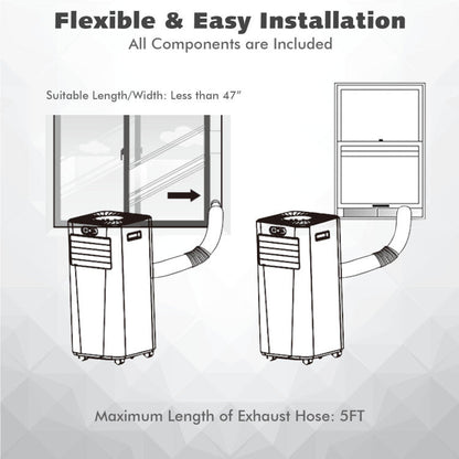 10000 BTU(Ashrae) 3-in-1 Portable Air Conditioner with Remote Control 7