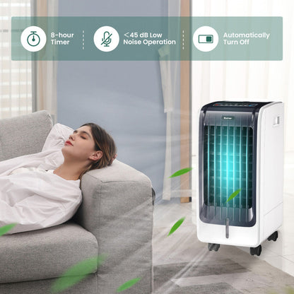 110V Portable Cooling Evaporative Fan with 3-Speed and 8H Timer Function 6